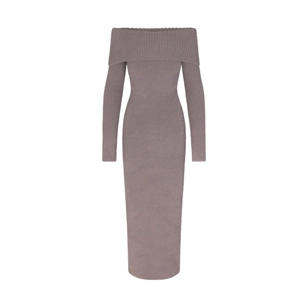 Skims Cozy Off The Shoulder Knit Dress - NWT